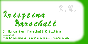 krisztina marschall business card